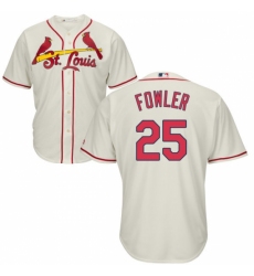 Men's Majestic St. Louis Cardinals #25 Dexter Fowler Replica Cream Alternate Cool Base MLB Jersey