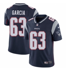 Youth Nike New England Patriots #63 Antonio Garcia Navy Blue Team Color Vapor Untouchable Limited Player NFL Jersey