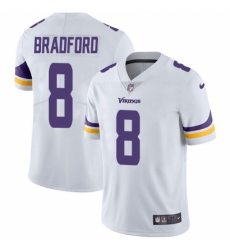 Youth Nike Minnesota Vikings #8 Sam Bradford White Vapor Untouchable Limited Player NFL Jersey