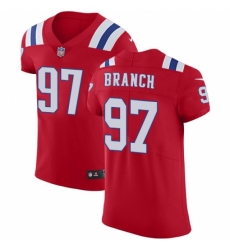 Men's Nike New England Patriots #97 Alan Branch Red Alternate Vapor Untouchable Elite Player NFL Jersey