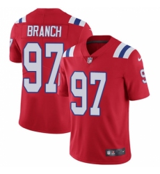 Men's Nike New England Patriots #97 Alan Branch Red Alternate Vapor Untouchable Limited Player NFL Jersey