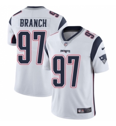 Men's Nike New England Patriots #97 Alan Branch White Vapor Untouchable Limited Player NFL Jersey
