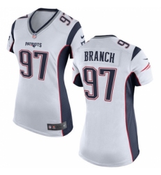 Women's Nike New England Patriots #97 Alan Branch Game White NFL Jersey