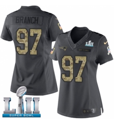 Women's Nike New England Patriots #97 Alan Branch Limited Black 2016 Salute to Service Super Bowl LII NFL Jersey