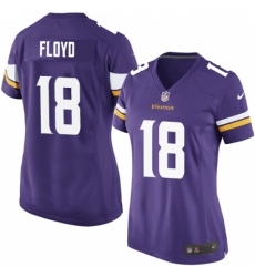 Women's Nike Minnesota Vikings #18 Michael Floyd Game Purple Team Color NFL Jersey