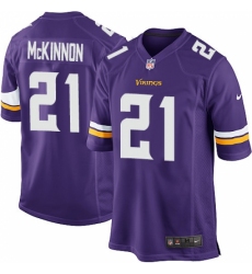 Men's Nike Minnesota Vikings #21 Jerick McKinnon Game Purple Team Color NFL Jersey