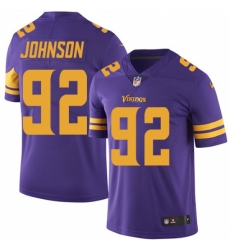 Men's Nike Minnesota Vikings #92 Tom Johnson Limited Purple Rush Vapor Untouchable NFL Jersey