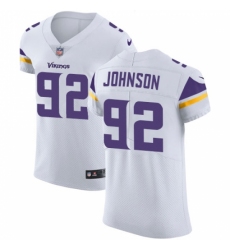 Men's Nike Minnesota Vikings #92 Tom Johnson White Vapor Untouchable Elite Player NFL Jersey