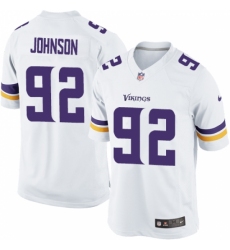 Men's Nike Minnesota Vikings #92 Tom Johnson White Vapor Untouchable Limited Player NFL Jersey