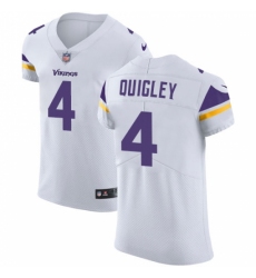Men's Nike Minnesota Vikings #4 Ryan Quigley White Vapor Untouchable Elite Player NFL Jersey