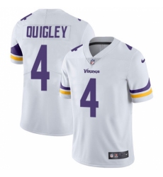 Men's Nike Minnesota Vikings #4 Ryan Quigley White Vapor Untouchable Limited Player NFL Jersey