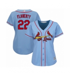 Women's St. Louis Cardinals #22 Jack Flaherty Authentic Light Blue Alternate Cool Base Baseball Player Jersey