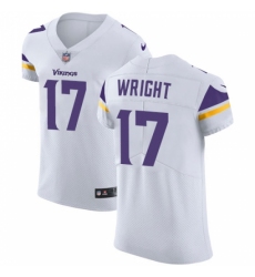 Men's Nike Minnesota Vikings #17 Jarius Wright White Vapor Untouchable Elite Player NFL Jersey