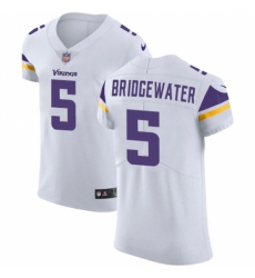 Men's Nike Minnesota Vikings #5 Teddy Bridgewater White Vapor Untouchable Elite Player NFL Jersey