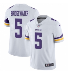 Men's Nike Minnesota Vikings #5 Teddy Bridgewater White Vapor Untouchable Limited Player NFL Jersey