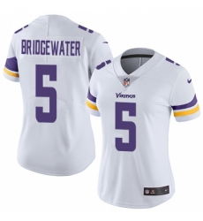 Women's Nike Minnesota Vikings #5 Teddy Bridgewater White Vapor Untouchable Limited Player NFL Jersey