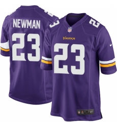 Men's Nike Minnesota Vikings #23 Terence Newman Game Purple Team Color NFL Jersey