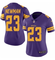 Women's Nike Minnesota Vikings #23 Terence Newman Limited Purple Rush Vapor Untouchable NFL Jersey