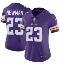 Women's Nike Minnesota Vikings #23 Terence Newman Purple Team Color Vapor Untouchable Limited Player NFL Jersey