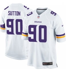 Men's Nike Minnesota Vikings #90 Will Sutton Game White NFL Jersey