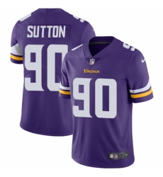 Men's Nike Minnesota Vikings #90 Will Sutton Purple Team Color Vapor Untouchable Limited Player NFL Jersey