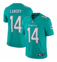 Men's Nike Miami Dolphins #14 Jarvis Landry Aqua Green Team Color Vapor Untouchable Limited Player NFL Jersey