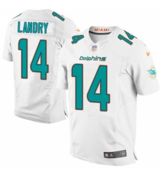 Men's Nike Miami Dolphins #14 Jarvis Landry Elite White NFL Jersey