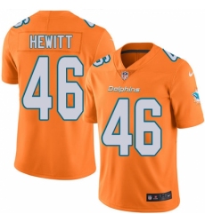 Men's Nike Miami Dolphins #46 Neville Hewitt Limited Orange Rush Vapor Untouchable NFL Jersey