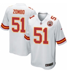 Men's Nike Kansas City Chiefs #51 Frank Zombo Game White NFL Jersey
