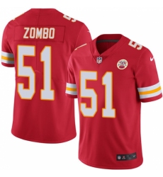 Men's Nike Kansas City Chiefs #51 Frank Zombo Red Team Color Vapor Untouchable Limited Player NFL Jersey