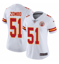 Women's Nike Kansas City Chiefs #51 Frank Zombo Elite White NFL Jersey