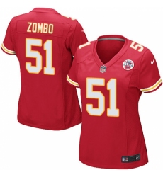 Women's Nike Kansas City Chiefs #51 Frank Zombo Game Red Team Color NFL Jersey