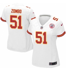 Women's Nike Kansas City Chiefs #51 Frank Zombo Game White NFL Jersey