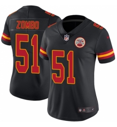 Women's Nike Kansas City Chiefs #51 Frank Zombo Limited Black Rush Vapor Untouchable NFL Jersey
