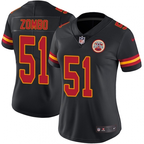 Women's Nike Kansas City Chiefs #51 Frank Zombo Limited Black Rush Vapor Untouchable NFL Jersey Women's Nike Kansas City Chiefs #51 Frank Zombo Limited Black Rush Vapor Untouchable NFL Jersey