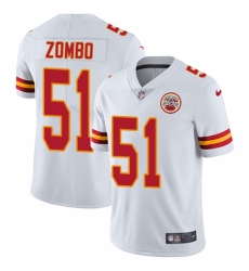 Youth Nike Kansas City Chiefs #51 Frank Zombo White Vapor Untouchable Limited Player NFL Jersey