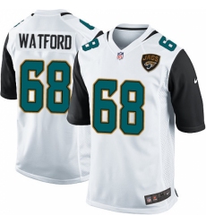 Men's Nike Jacksonville Jaguars #68 Earl Watford Game White NFL Jersey