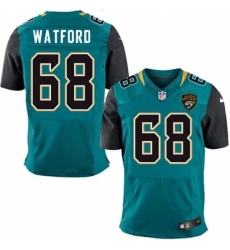 Men's Nike Jacksonville Jaguars #68 Earl Watford Teal Green Team Color Vapor Untouchable Elite Player NFL Jersey