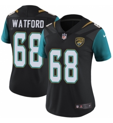 Women's Nike Jacksonville Jaguars #68 Earl Watford Elite Black Alternate NFL Jersey