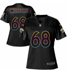 Women's Nike Jacksonville Jaguars #68 Earl Watford Game Black Fashion NFL Jersey