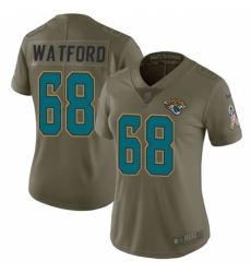 Women's Nike Jacksonville Jaguars #68 Earl Watford Limited Olive 2017 Salute to Service NFL Jersey