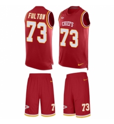 Men's Nike Kansas City Chiefs #73 Zach Fulton Limited Red Tank Top Suit NFL Jersey