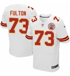 Men's Nike Kansas City Chiefs #73 Zach Fulton White Vapor Untouchable Elite Player NFL Jersey