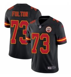 Youth Nike Kansas City Chiefs #73 Zach Fulton Limited Black Rush Vapor Untouchable NFL Jersey