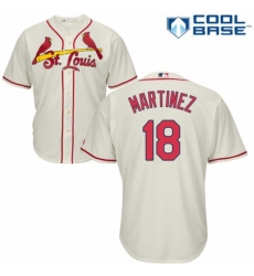 Men's Majestic St. Louis Cardinals #18 Carlos Martinez Replica Cream Alternate Cool Base MLB Jersey