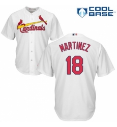 Men's Majestic St. Louis Cardinals #18 Carlos Martinez Replica White Home Cool Base MLB Jersey