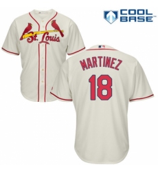 Youth Majestic St. Louis Cardinals #18 Carlos Martinez Replica Cream Alternate Cool Base MLB Jersey