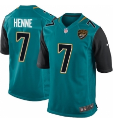 Men's Nike Jacksonville Jaguars #7 Chad Henne Game Teal Green Team Color NFL Jersey