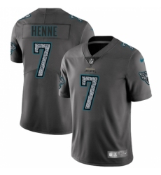 Men's Nike Jacksonville Jaguars #7 Chad Henne Gray Static Vapor Untouchable Limited NFL Jersey