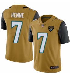 Men's Nike Jacksonville Jaguars #7 Chad Henne Limited Gold Rush Vapor Untouchable NFL Jersey